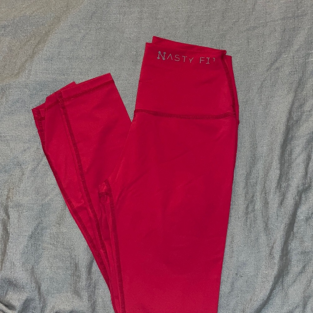 Workout leggings red nasty fit